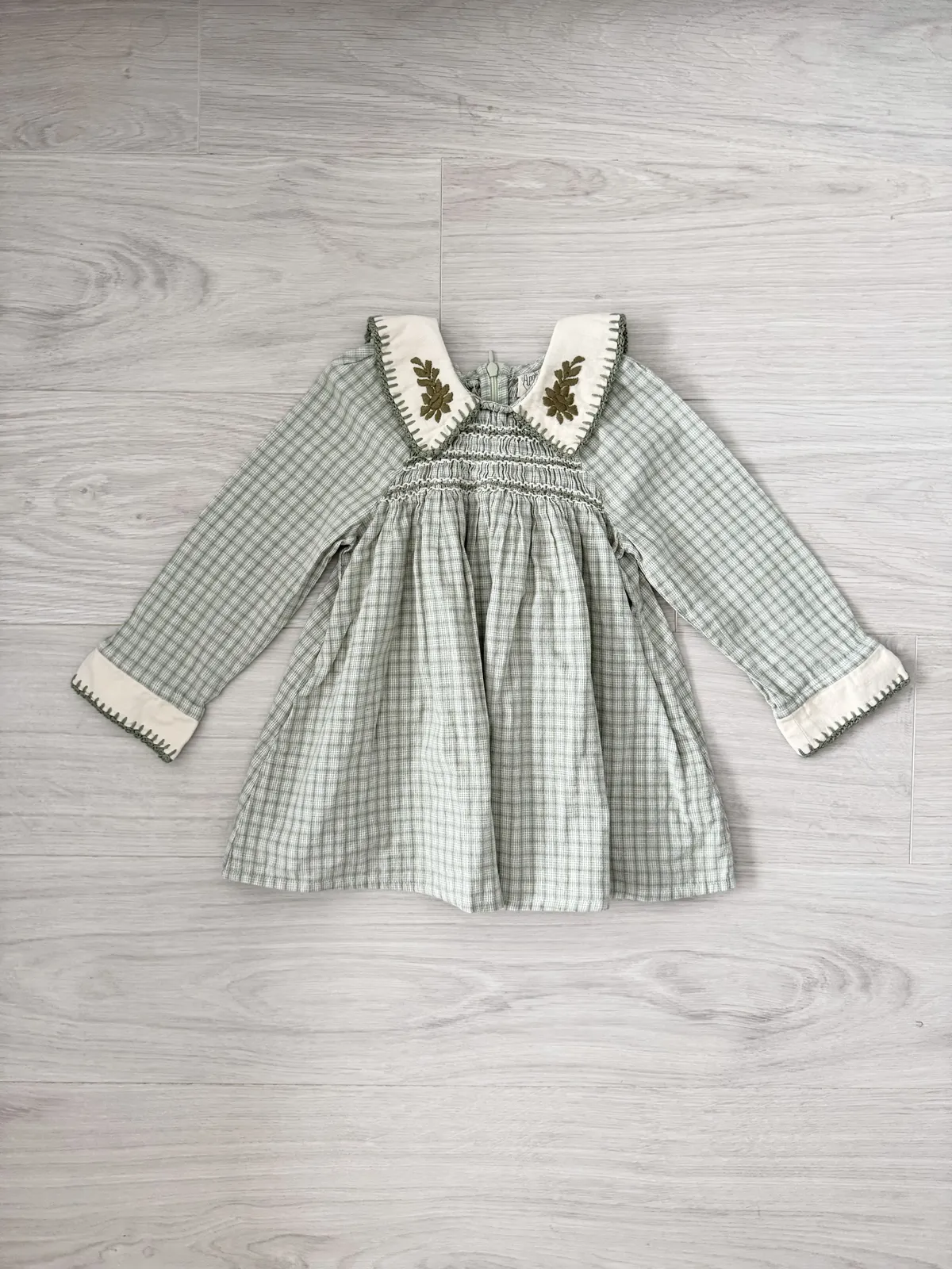 新品未使用♡apolina Robe Hazelworker 小旭市集] Apolina - Robe hazel worker checksage - 3y / 100cm