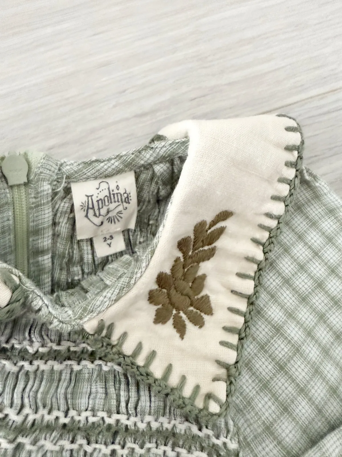 小旭市集] Apolina - Robe hazel worker checksage - 3y / 100cm