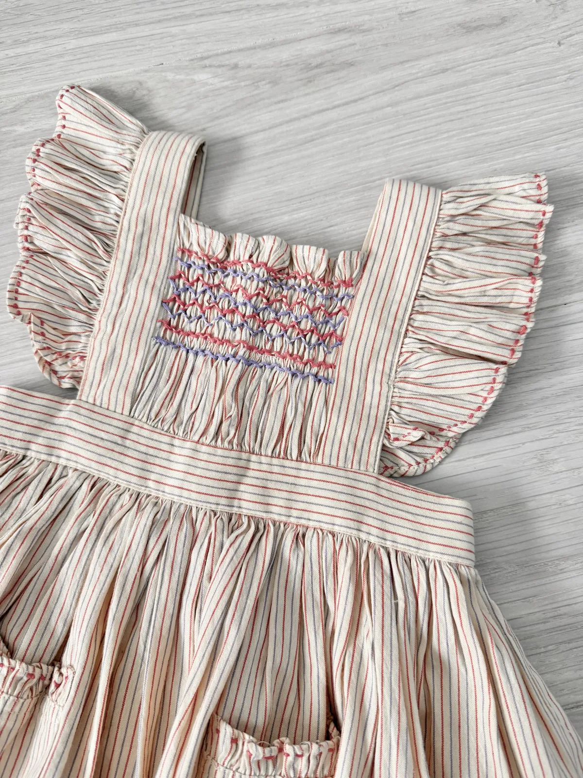 小旭市集] Apolina - Bessie pinafore - Cazan stripe - 3y / 100cm