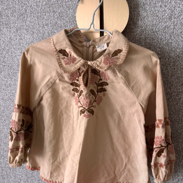 トップス Apolina Joan Blouse - Almond 5-7y Apolina Joan Blouse - Almond 5-7y