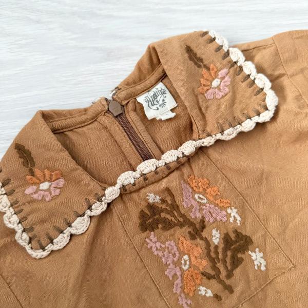 小旭市集] Apolina - Dusty blouse - caramel - 3y / 100cm